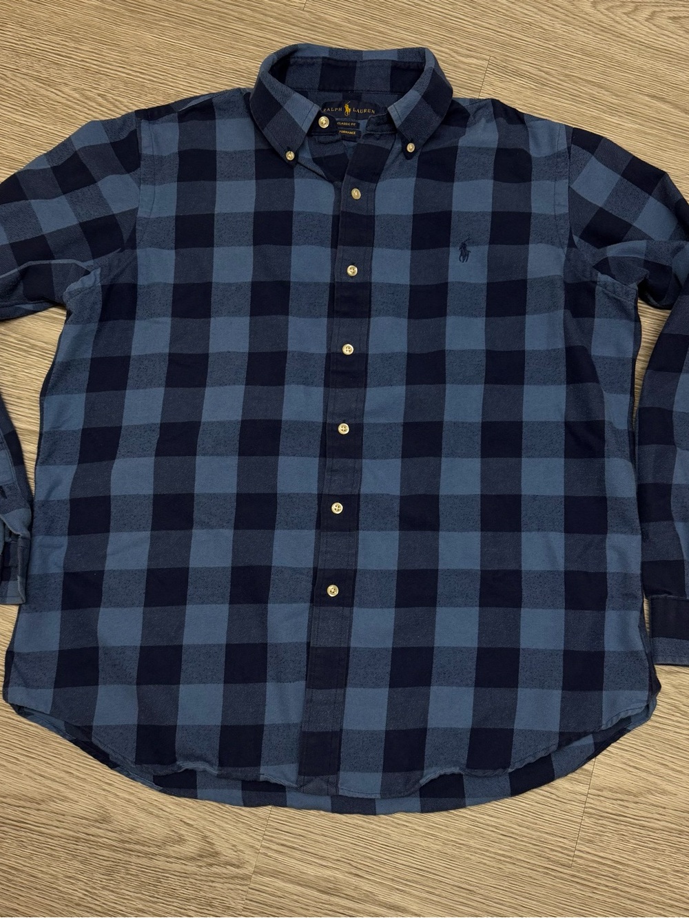 Polo Ralph Lauren Men's Performance Flannel Plaid Button Down Shirt Size Large